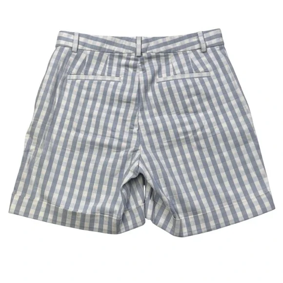 Lauren Ralph Lauren Gingham Shorts Blue White Size 2 Cuffed NWT - Picture 2 of 9